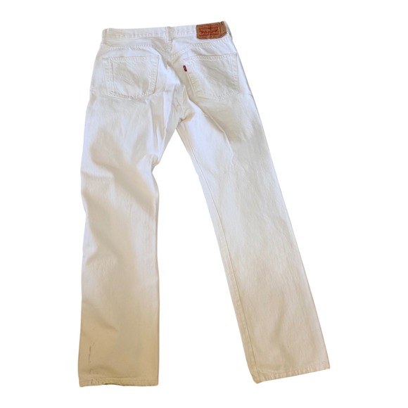 Levi's Jeans Women 31 x 32 White 501 Original Fit Straight Leg 100% Cotton - Picture 3 of 8